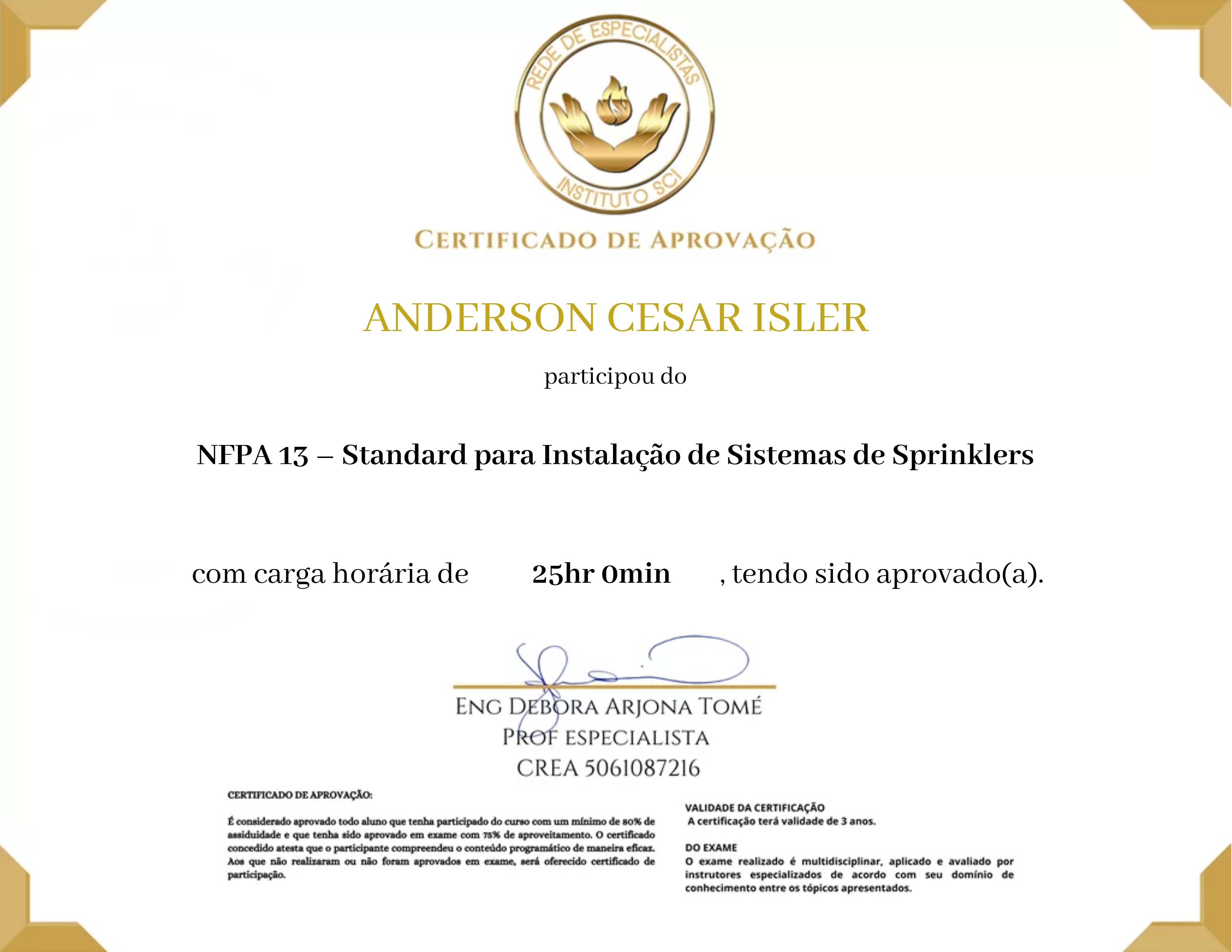 NFPA 13 – Standard para Instalação de Sistemas de Sprinklers